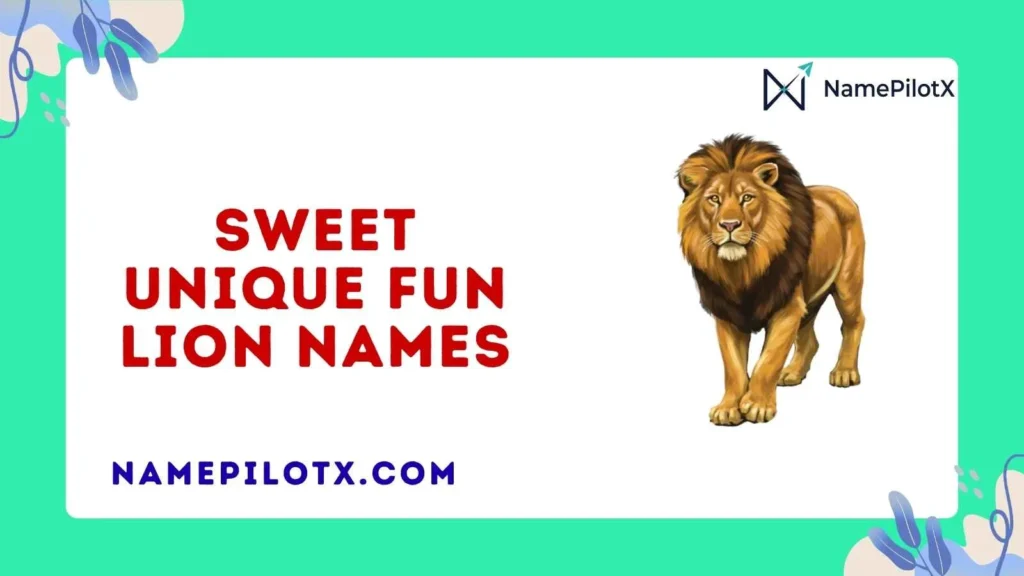 Sweet Unique Fun Lion Names