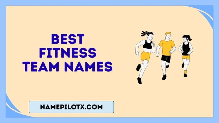 best fitness team names