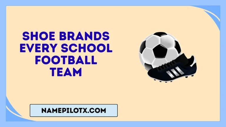 shoe brands every school football team