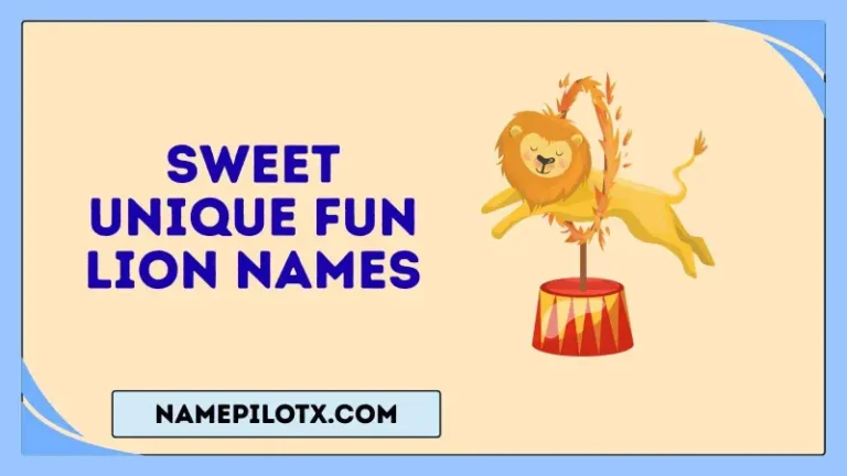 sweet unique fun lion names