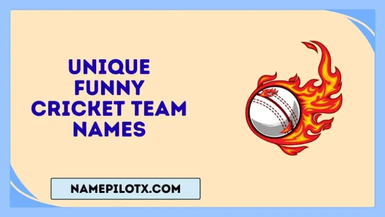 unique funny cricket team names