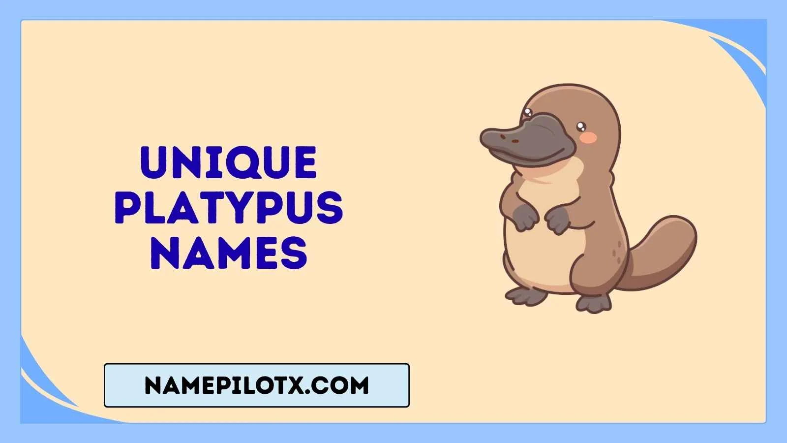 unique platypus names