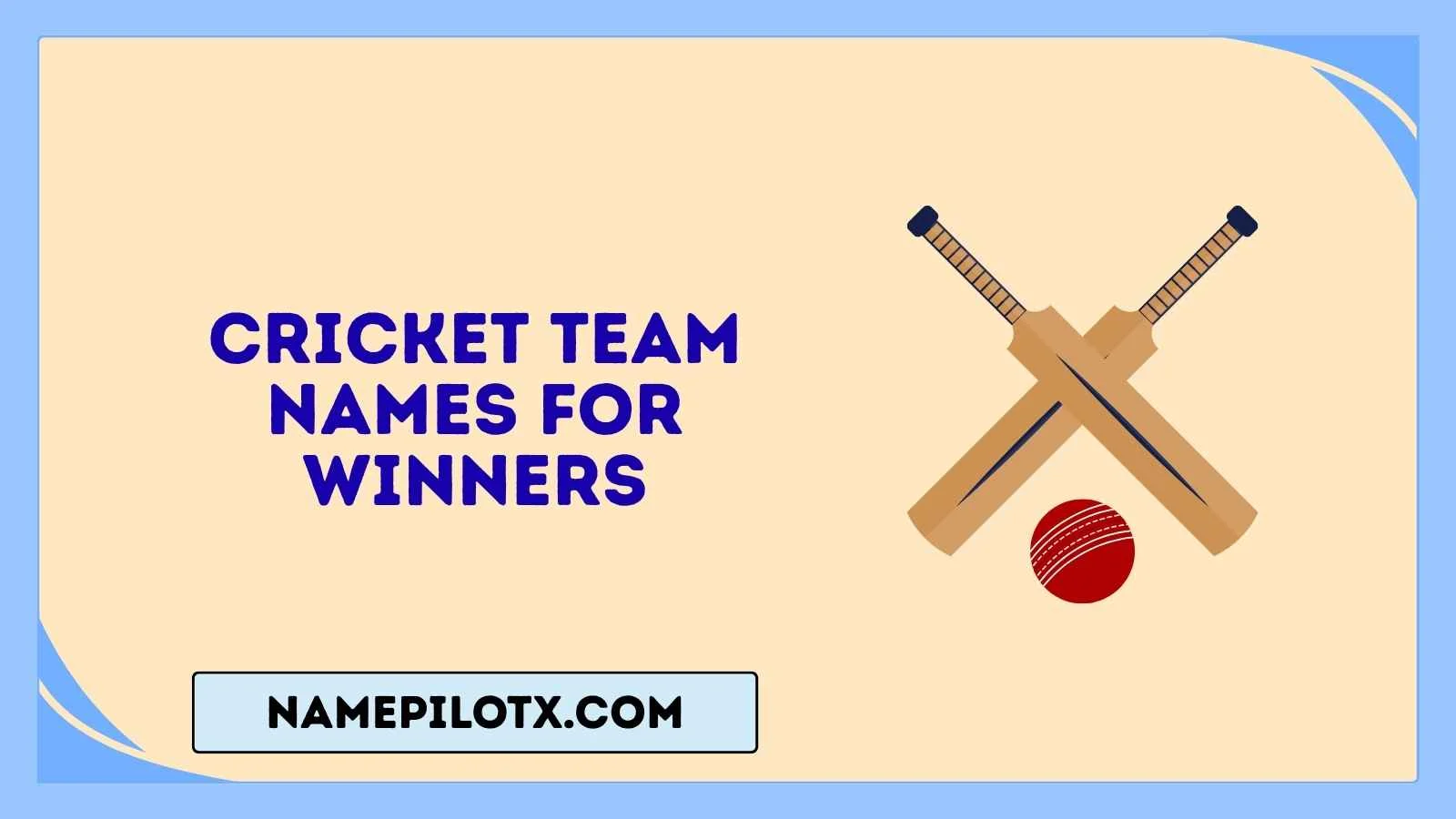 cricket team names for winners