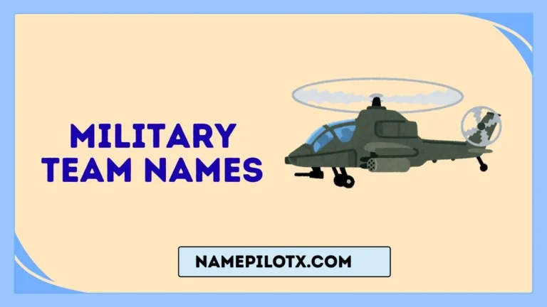 Military Team Names