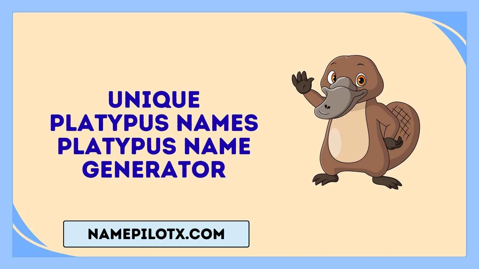 unique platypus names platypus name generator