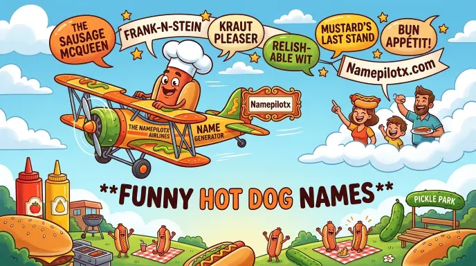 funny hot dog names